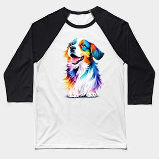 Cute Puppy In Watercolor Style - AI Art Baseball T-Shirt